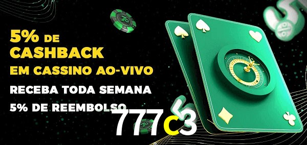 Promoções do cassino ao Vivo 777c3